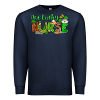 Navy St. Patrick's One lucky Nurse Premium Sweatshirt - OliviaCreatesArt