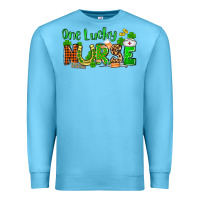 Ocean Blue St. Patrick's One lucky Nurse Premium Sweatshirt - OliviaCreatesArt
