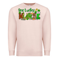 Pale Pink St. Patrick's One lucky Nurse Premium Sweatshirt - OliviaCreatesArt