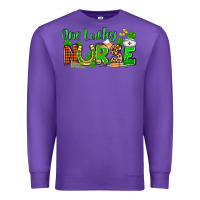 Purple St. Patrick's One lucky Nurse Premium Sweatshirt - OliviaCreatesArt