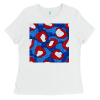 White glitter 4th of july seamless pattern 8 Ladies Tee - BundleAndBundleShop
