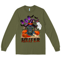 Army Green Boo heifer black angus Long Sleeve Tee - RanaPortraitStore