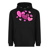 Black love hearts Heavyweight Hoodie - OliviaCreatesArt