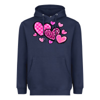 Navy love hearts Heavyweight Hoodie - OliviaCreatesArt