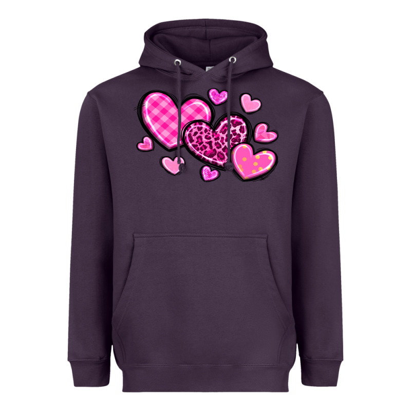 Love Hearts Heavyweight Hoodie by OliviaCreatesArt | Teevron