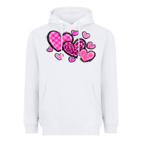 White love hearts Heavyweight Hoodie - OliviaCreatesArt