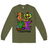 Army Green love taching halloween Long Sleeve Tee - RacoonDesign