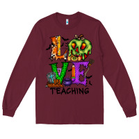 Burgundy love taching halloween Long Sleeve Tee - RacoonDesign
