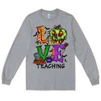 Heather Grey love taching halloween Long Sleeve Tee - RacoonDesign