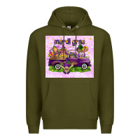 Army Green Mardi Gras with gnomies tumbler Premium Hoodie - HowdyJamesFarm