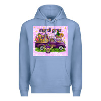 Colony Blue Mardi Gras with gnomies tumbler Premium Hoodie - HowdyJamesFarm
