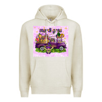 Oatmeal Heather Mardi Gras with gnomies tumbler Premium Hoodie - HowdyJamesFarm