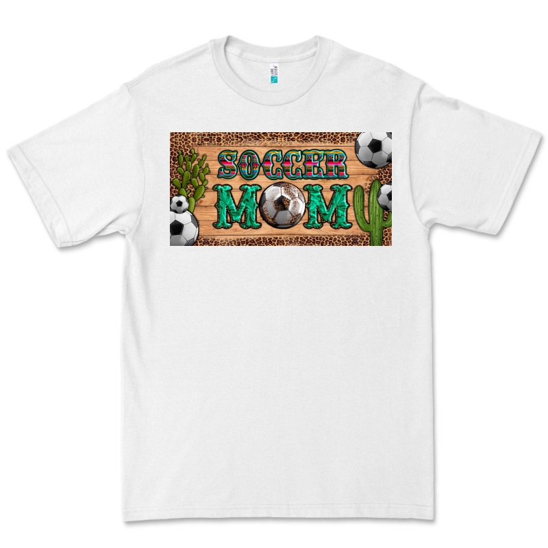 Soccer Mom With Ball And Cactus And Serape Licanse Plate Premium Tee by Artiststas | Teevron