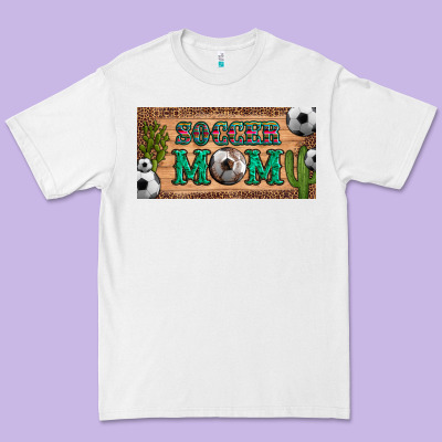 Soccer Mom With Ball And Cactus And Serape Licanse Plate Premium Tee Designed By Artiststas