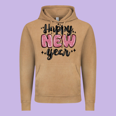Happy New Year Vintage Hoodie Designed By Maliassmallbusiness