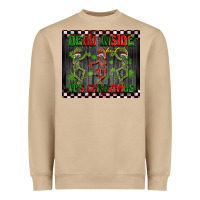 Mushroom dead inside but it's Christmas dancing skeletons Heavyweight Sweatshirt - BarkalooDesign