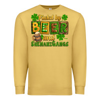 Antique Gold St. Patrick's Fueled by beer and shenanigangs Premium Sweatshirt - OliviaCreatesArt