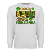 Dove Grey St. Patrick's Fueled by beer and shenanigangs Premium Sweatshirt - OliviaCreatesArt