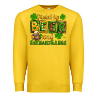 Lemon St. Patrick's Fueled by beer and shenanigangs Premium Sweatshirt - OliviaCreatesArt