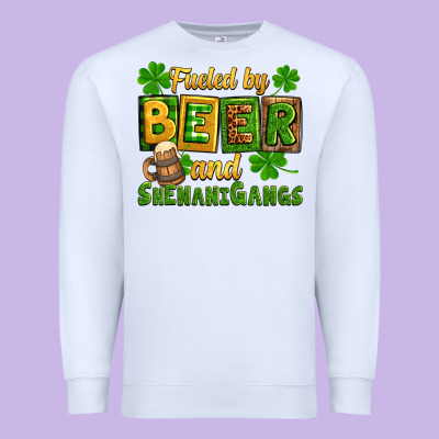 St. Patrick's Fueled By Beer And Shenanigangs Premium Sweatshirt Designed By Oliviacreatesart
