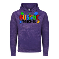 Cloud Purple ausome teacher Vintage Hoodie - MaliasSmallBusiness