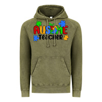 Vintage Olive ausome teacher Vintage Hoodie - MaliasSmallBusiness