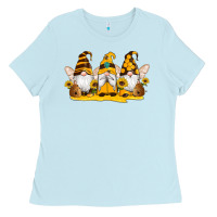 Baby Blue western bee gnomes beehive honey sunflowers Ladies Tee - Artiststas