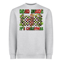 Dead Inside But It's Christmas Dancing Skeletons Heavyweight Sweatshirt | Teevron