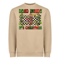 Mushroom dead inside but it's christmas dancing skeletons Heavyweight Sweatshirt - BarkalooDesign
