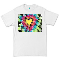 White tie dye hearth shaped race flag background 3200x2400 Premium Tee - AdoDesignShop