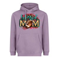 Lavender blessed american football mom lightbulb letters Heavyweight Hoodie - OliviaCreatesArt