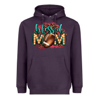 Plum blessed american football mom lightbulb letters Heavyweight Hoodie - OliviaCreatesArt
