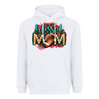 White blessed american football mom lightbulb letters Heavyweight Hoodie - OliviaCreatesArt