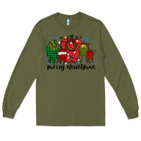 Army Green merry christmas tooth Long Sleeve Tee - RacoonDesign