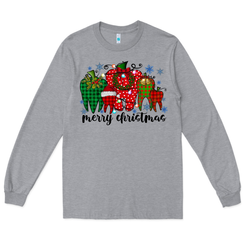 Merry Christmas Tooth Long Sleeve Tee by RacoonDesign | Teevron