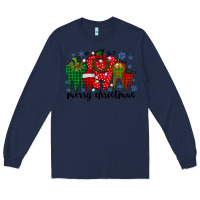 Navy merry christmas tooth Long Sleeve Tee - RacoonDesign