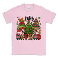 Bubblegum Pink feliz navidad Classic Tee - MaliasSmallBusiness