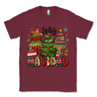 Burgundy feliz navidad Classic Tee - MaliasSmallBusiness