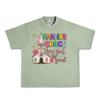 Oil Green amazing grace how sweet the sound Urban Heavy Tee - MaliasSmallBusiness