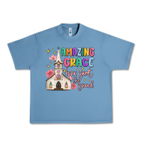 Pebble Blue amazing grace how sweet the sound Urban Heavy Tee - MaliasSmallBusiness