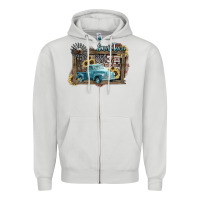Dove Grey Small town USA truck 4th of july Zipper Hoodie - HowdyJamesFarm