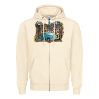Sandshell Small town USA truck 4th of july Zipper Hoodie - HowdyJamesFarm