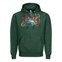 Sports Green Small town USA truck 4th of july Zipper Hoodie - HowdyJamesFarm