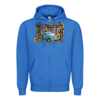 True Royal Small town USA truck 4th of july Zipper Hoodie - HowdyJamesFarm