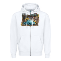 White Small town USA truck 4th of july Zipper Hoodie - HowdyJamesFarm