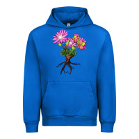 Cobalt Bitterroot Flower Urban Hoodie - LillyAllenDesigns