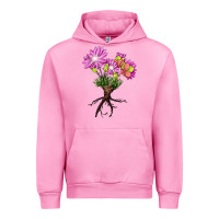Fuchsia Pink Bitterroot Flower Urban Hoodie - LillyAllenDesigns