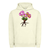 Pigment Pistachio Bitterroot Flower Urban Hoodie - LillyAllenDesigns