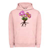 Pigment Salmon Bitterroot Flower Urban Hoodie - LillyAllenDesigns