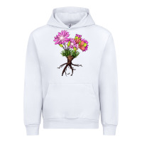 White Bitterroot Flower Urban Hoodie - LillyAllenDesigns